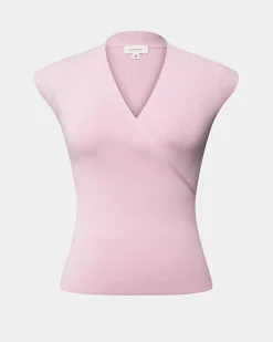 Forcast Ani Wrap Knit Top Pink Online