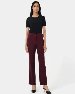 Forcast Annalee Classic Pants Maroon Hot