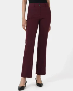 Forcast Annalee Classic Pants Maroon Hot
