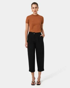 Forcast Antonia Relaxed Cuff Pants Black Online