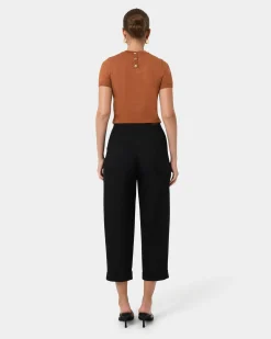 Forcast Antonia Relaxed Cuff Pants Black Online