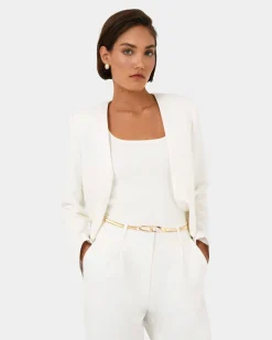 Forcast Arleen Stretch Metal Belt Gold Discount