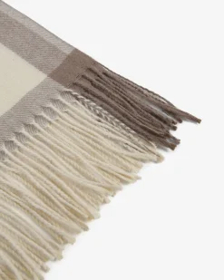 Forcast Ashley Fringe Scarf Khaki & Beige Sale