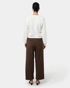 Forcast Aura Fluffy Knit Cardigan Ivory