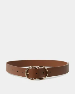 Forcast Austin Leather Belt Tan New