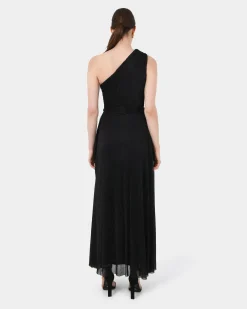 Forcast Avah One Shoulder Dress Black