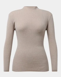 Forcast Avelyn Mock Neck Knit Oatmeal