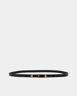 Forcast Bellarose Leather Belt Black Discount