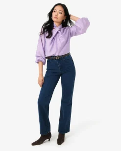 Forcast Bellini Twist Neck Blouse Lilac Hot