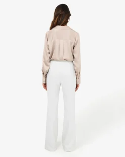 Forcast Belmore Crepe Flared Pants Snow