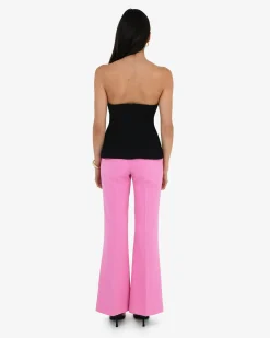 Forcast Belmore Crepe Flared Pants Bubblegum Outlet