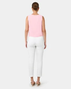 Forcast Blair V-neck Crop Top Pink Clearance