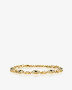 Forcast Boho Eye Crystal Bracelet Gold Discount