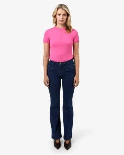 Forcast Bondi Flared Leg Jeans Classic Blue Discount