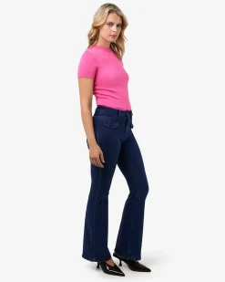 Forcast Bondi Flared Leg Jeans Classic Blue Discount