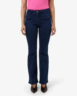 Forcast Bondi Flared Leg Jeans Classic Blue Discount