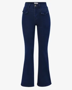 Forcast Bondi Flared Leg Jeans Classic Blue Discount