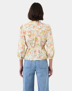 Forcast Brielle Floral Blouse Spring Floral Outlet