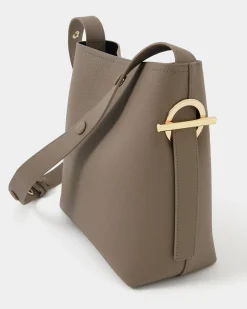 Forcast Brighton Leather Bag TAUPE Best