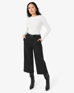 Forcast Brighton Wide Leg Culottes Charcoal Outlet