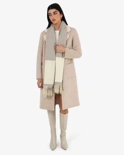 Forcast Camille Wool Tie Coat Oat Marle Discount