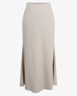 Forcast Caris Flared Maxi Skirt Greige Discount