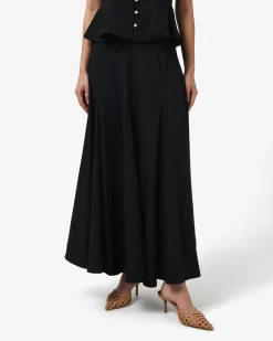 Forcast Carissa Godet Skirt Black