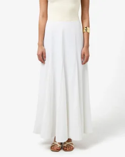 Forcast Carissa Godet Skirt White Clearance