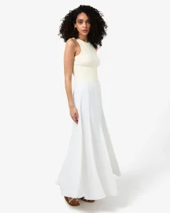 Forcast Carissa Godet Skirt White Clearance