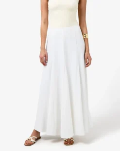 Forcast Carissa Godet Skirt White Clearance