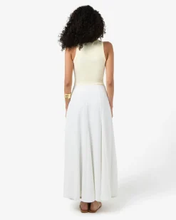 Forcast Carissa Godet Skirt White Clearance