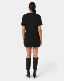 Forcast Carmen Tweed A-line Skirt Black Outlet