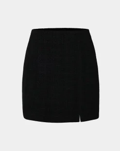 Forcast Carmen Tweed A-line Skirt Black Outlet