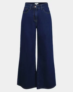 Forcast Carmen Wide Leg Jeans Indigo Blue Clearance