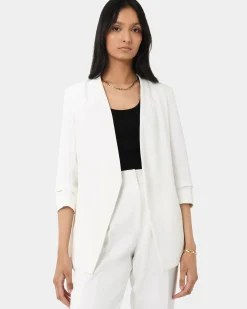 Forcast Carter 2 Collarless Blazer Ivory Discount