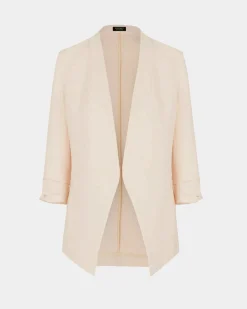 Forcast Carter 2 Collarless Blazer Ecru Outlet