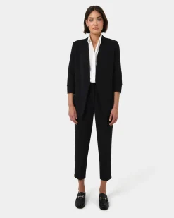 Forcast Carter 2 Collarless Blazer Black