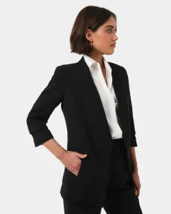 Forcast Carter 2 Collarless Blazer Black