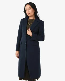 Forcast Cassandra Tailored Coat Navy Online