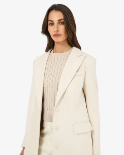 Forcast Cassandra Tailored Coat Ecru Outlet