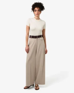 Forcast Catherine Short Sleeve Knit Buttercream New