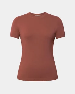 Forcast Catherine Short Sleeve Knit Clay New