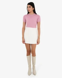 Forcast Catherine Short Sleeve Knit Pink Nectar New