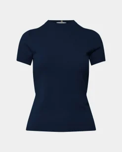 Forcast Catherine Short Sleeve Knit Navy Online