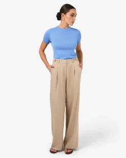 Forcast Catherine Short Sleeve Knit Periwinkle Online