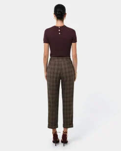 Forcast Catherine Short Sleeve Knit Chocolate Hot