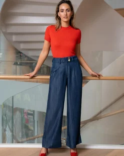 Forcast Catherine Short Sleeve Knit Red Online