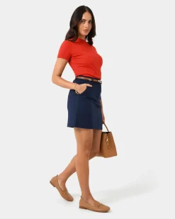 Forcast Catherine Short Sleeve Knit Red Online