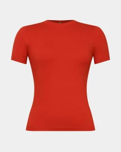 Forcast Catherine Short Sleeve Knit Red Online