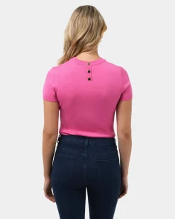 Forcast Catherine Short Sleeve Knit Rose Best